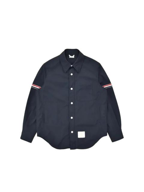 Thom Browne Thom Browne solid nylon armband shirt jacket in navy.