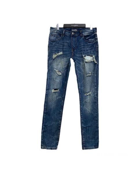 Other Designers Embellish Distressed Denim Jeans Slim-fit Acid Wash