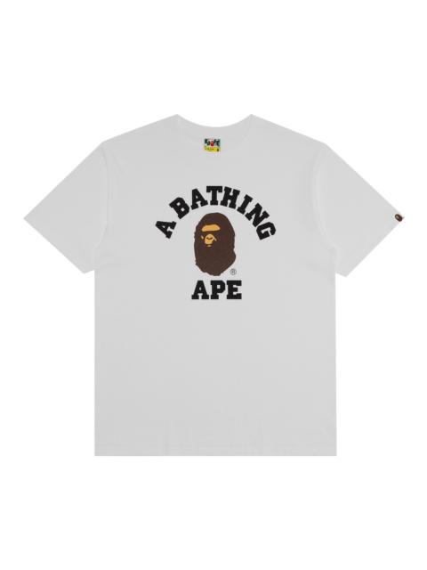 A BATHING APE® BAPE College Tee 'White'