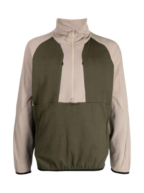 White Mountaineering TWO-TONE HIGH-NECK SWEATER