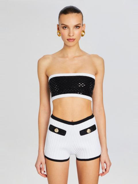 RETROFÊTE PAIGHTON EMBELLISHED KNIT TOP