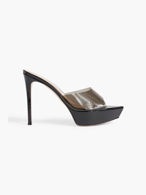Gianvito Rossi Betty leather and TPU platform mules