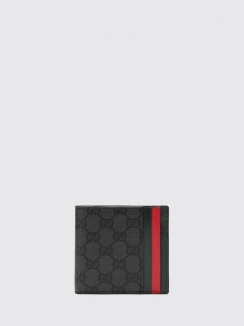 GUCCI Gucci Men Gg Supreme Monogram Bifold Wallet Gucci With Stripe Detail