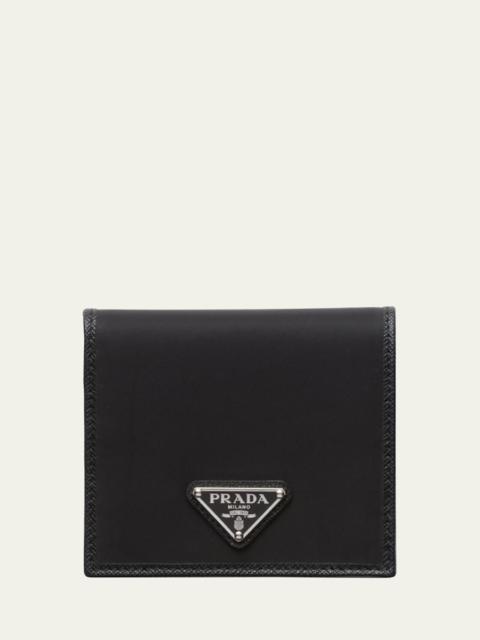 Prada Men's Nylon and Saffiano Bifold Wallet
