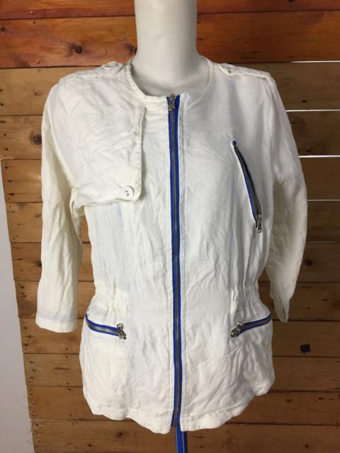 Marni Vintage Marni Full Zipper Biker Jacket Linen Cotton