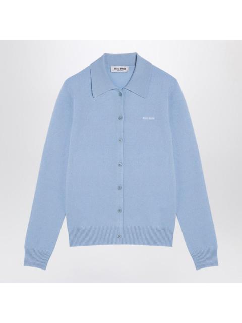 Miu Miu Sky-Blue Cashmere Cardigan Women