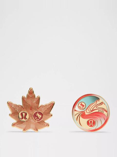 lululemon Team Canada Collectible Pins 2 Pack *CPC Logo