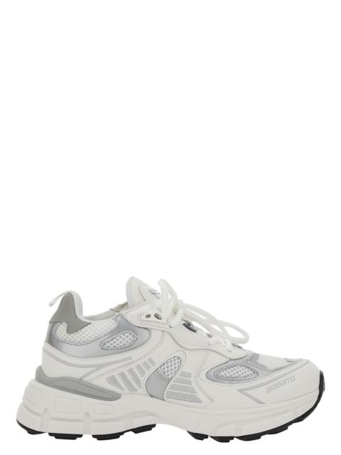Axel Arigato Axel Arigato Women 'Marathon Ghost Runner' White Low Top Sneakers With Reflectivce Details In Leathe