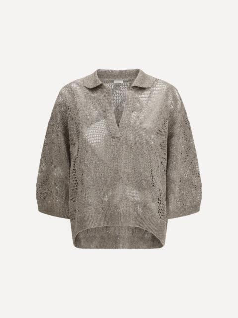 Brunello Cucinelli Dazzling Water Lillies Polo Shirt