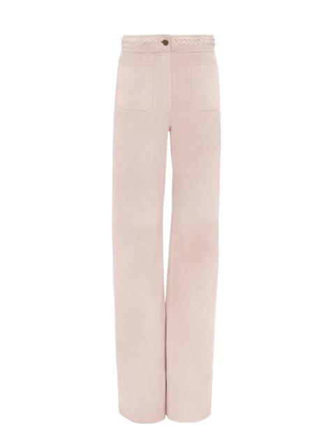Chloé HIGH-RISE FLARED PANTS IN SUEDE