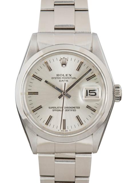 Used Rolex Date 1500 Silver Dial