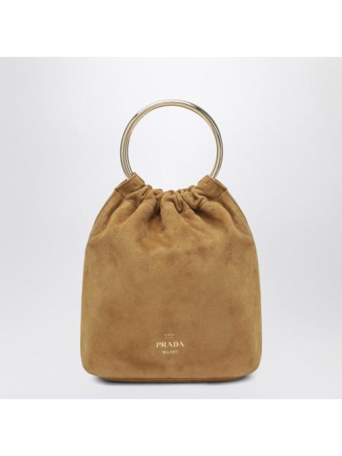 Prada Prada Mini Bucket Bag In Cinnamon Suede Women