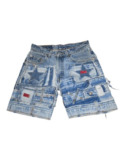Vintage - Levis 550 patchwork shorts rare design