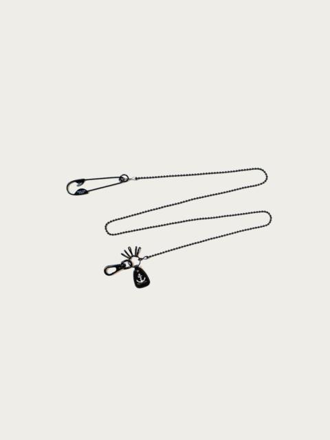 Kapital Lacquered Brass ANCHOR Snood Chain - Black