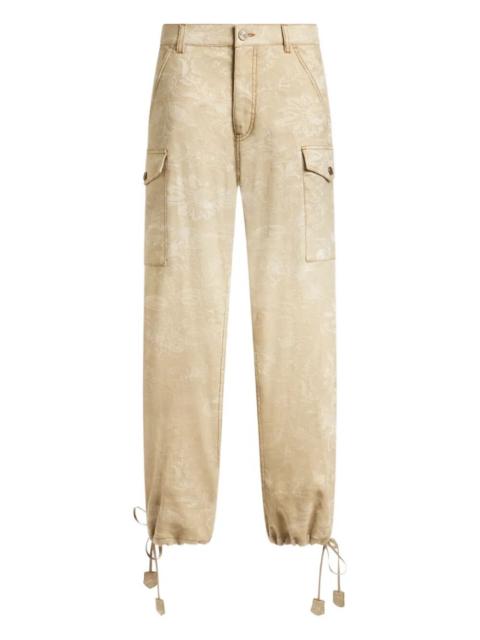 Etro Etro Women Floral Jacquard Canvas Cargo Trousers