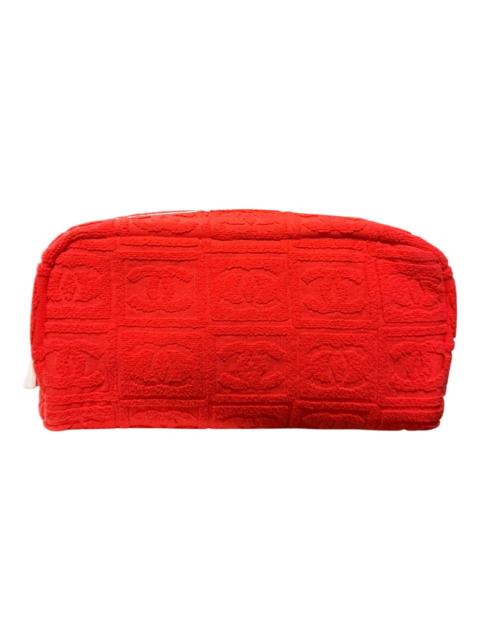 CHANEL CHANEL Sport Spring Summer 2002 CC Embossed Jacquard Terry Cloth Pouch
