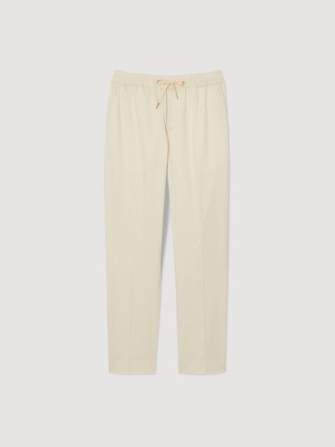 Sandro ELASTICATED STRAIGHT-LEG PANTS