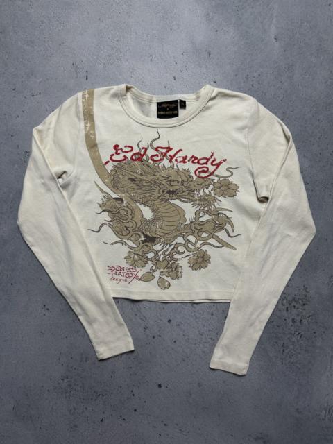 Other Designers Ed Hardy x Urban Outfitters Vintage y2k Cream L/S Top Hype