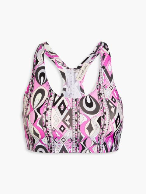 PUCCI Printed stretch-jersey sports bra