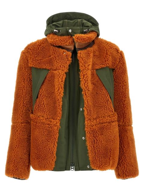 sacai Sacai Men Faux Shearling Parka