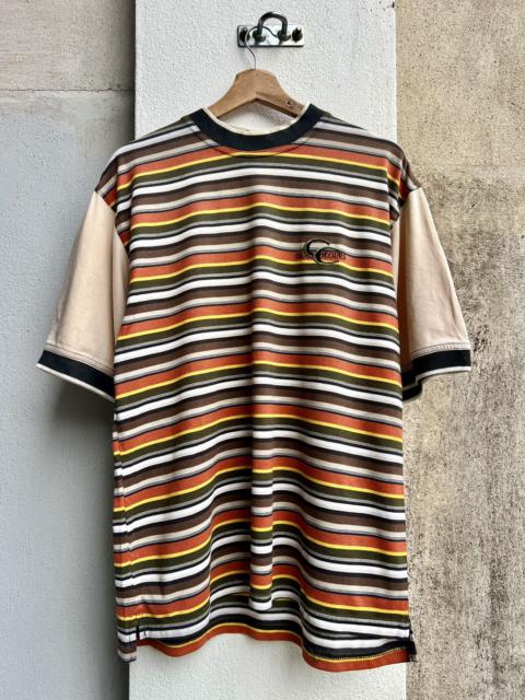 VINTAGE RARE CROSS COLOURS STRIPES TEE