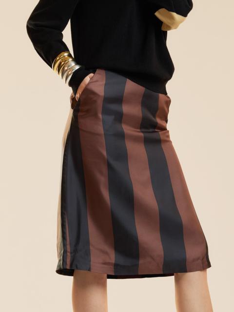 CYNTHIA ROWLEY Stripe Collectible Silk Skirt
