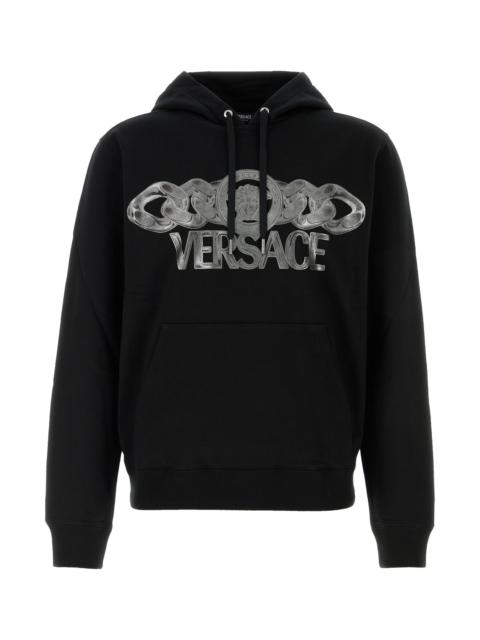 VERSACE Black cotton sweatshirt