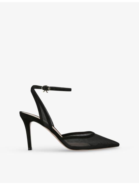 Gianvito Rossi Pointed-Toe 80 Mesh Pumps