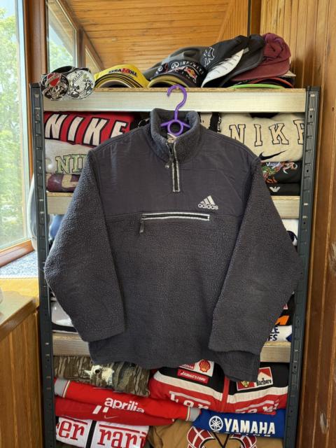 adidas Vintage Adidas Fleece Jacket 1/3 Fleece Taddy Fleece Jacket