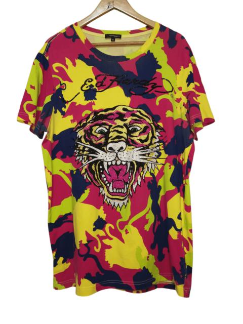 Other Designers Christian Audigier - Ed hardy shirt rare all over print Design front and back