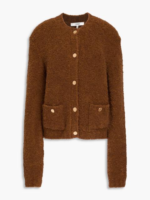 FRAME Bouclé-knit cardigan