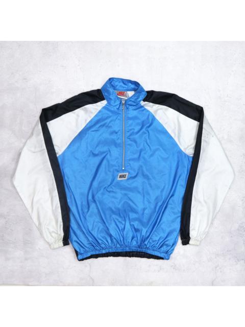 Nike Vintage 90s NIKE Mini Logo Multi Color Block Windbreaker Half-Zip Track Jacket
