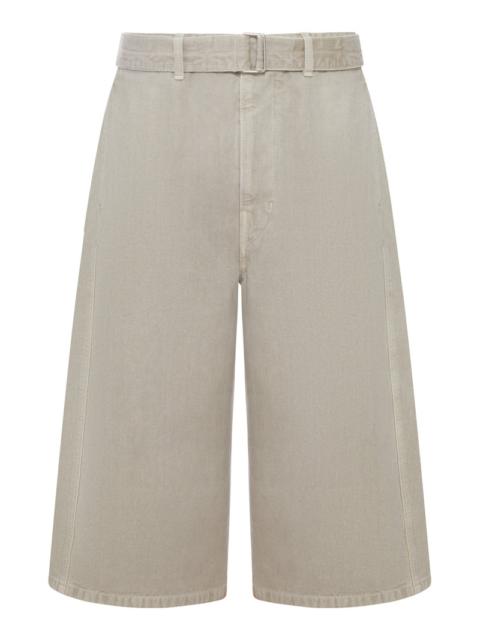 Lemaire Lemaire Men Snow-Effect Denim Bermuda Shorts