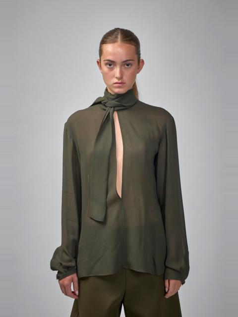 Alaïa Georgette Scarf Blouse