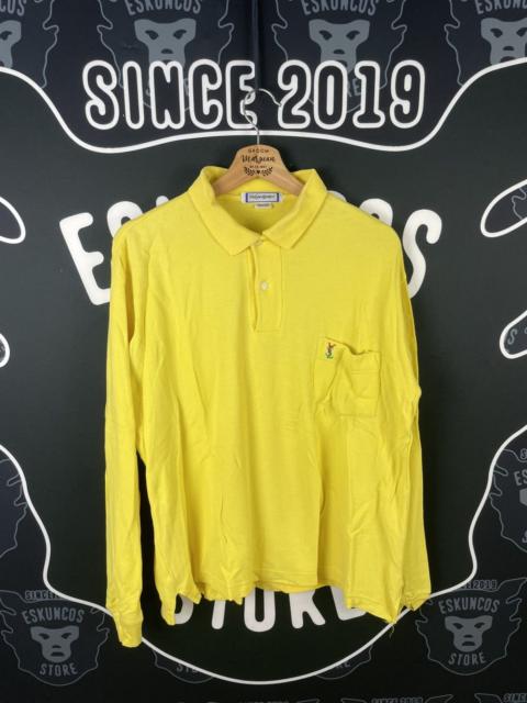 SAINT LAURENT YSL Long Sleeve Polo Shirt