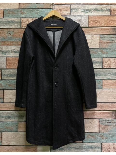 Other Designers semanticdesign - Semantic Design Hooded Long Coat Charcoal Speckle