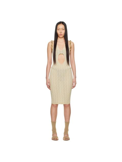 ISA BOULDER SSENSE Exclusive Beige Cactus Minidress