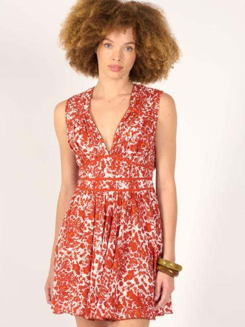 Poupette St Barth Mini Dress Ciao - Paprika Aquaflora