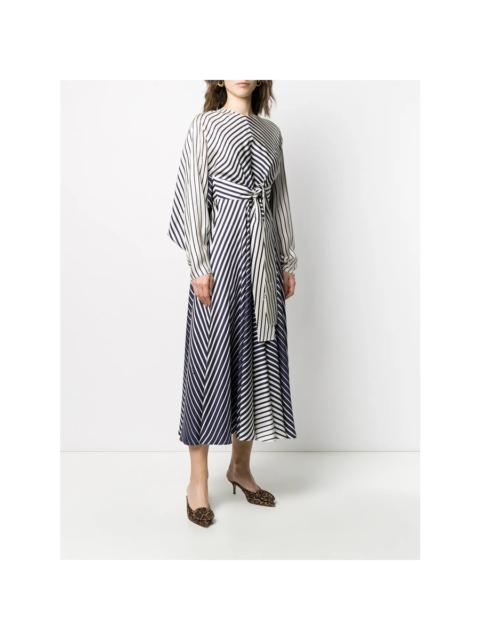 Valentino Valentino Garavani Stripe Tie-Waist Maxi Dress