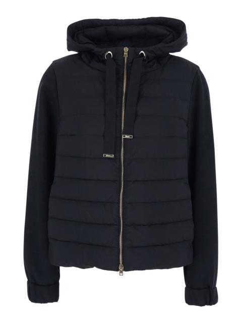 Herno Herno Women Black Down Jacket With Drawstring Hood And Quilted Design In Cotton And Tech Fabric Woma