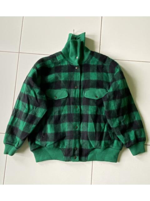 Other Designers Japanese Brand - Checked Pullover Wool Quilted Green Jacket