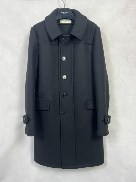 SAINT LAURENT Saint Laurent Slp15fw Black Single-Breasted Wool Coat