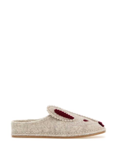 BODE Bode Men Grey Fabric Rabbit Slippers