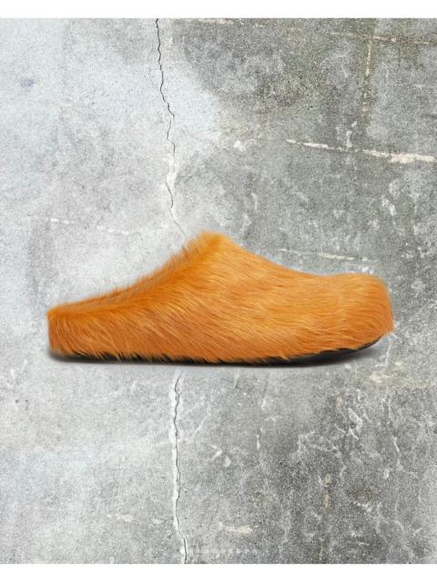 Orange Fussbett Sabot Loafers
