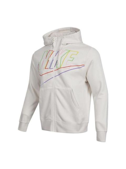 Nike Nike Club Fleece Logo Jacket 'White' DX0536-030