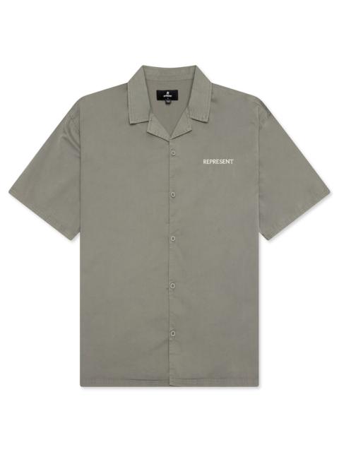 REPRESENT SCRIPT CAMP COLLAR SHIRT - WASHED KHAKI