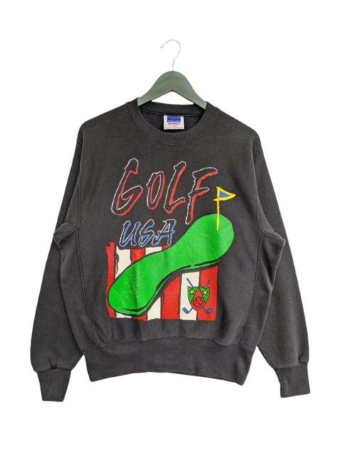 Other Designers Vintage - Vintage 90s Golf Usa Print Sweatshirt