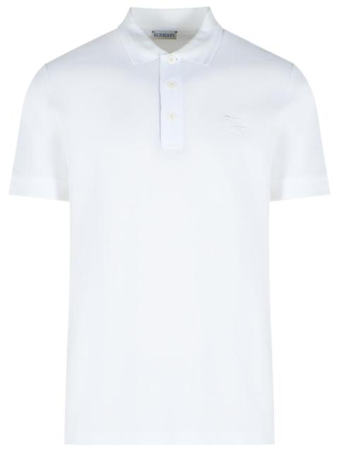 Burberry Burberry 'Eddie' White Cotton Polo Shirt Men