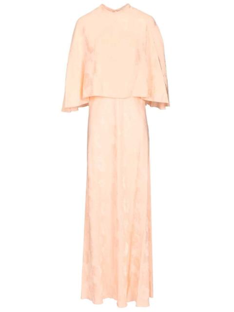 forte_forte Forte_Forte Women Fluid Bouquet Jacquard Bias Dress With Cape