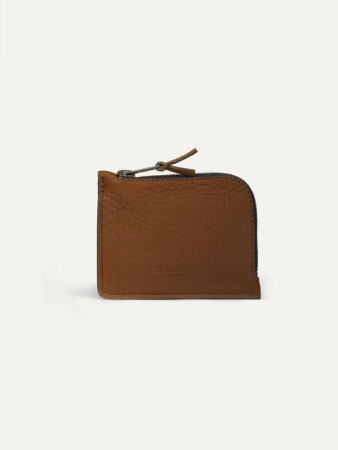 Bleu de Chauffe AS ZIPPERED PURSE / M  -  AMBER BROWN